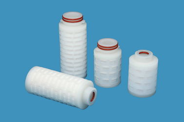Küçük toplu ve kritik sıvı / gaz filtrasyonuna uygun 70 mm / 5.0 mikron Küçük Pileli Filtre Kartuşu
